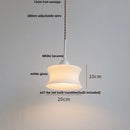 Helnys White Glass LED Pendant Lights with Adjustable Hanging Light