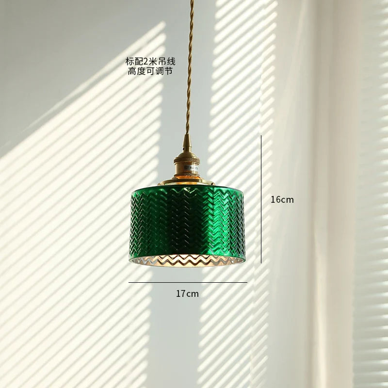 Modern Nordic Glass Pendant Light Fixture - Helnys Copper Socket LED Hanging Lamp