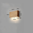 Helnys Nordic Walnut Wood LED Wall Sconce for Bedroom & Living Room