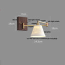 Helnys Wood Swing Arm LED Wall Light Rotatable Bedside Lamp