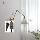 Helnys Ceramic LED Wall Sconce Pull Chain Switch Up Down Light
