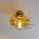 Helnys Amber Glass Ceiling Lamp LED 4W Copper Socket for Home Lighting