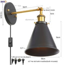 Helnys Gold Industrial LED Wall Lamps for Stair Light Fixtures