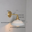 Helnys Nordic LED Wall Light Brass Bedside Lamp Chrome Pull Chain Switch