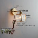 Helnys LED Glass Wall Light with Pull Chain Switch - Modern Nordic Style
