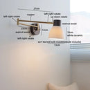 Helnys Swing Copper Arm LED Wall Lamp in White Ceramic