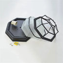 Helnys Outdoor Black Bronze Ceiling Light | E27 Flush Mount Lamp for Pathway & Balcony