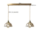 Helnys Nordic Copper Glass Hanging Pendant Light for Modern Living Spaces