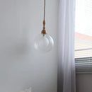 Helnys Nordic Glass Ball Pendant Light - Modern Hanging Lamp for Restaurant & Balcony