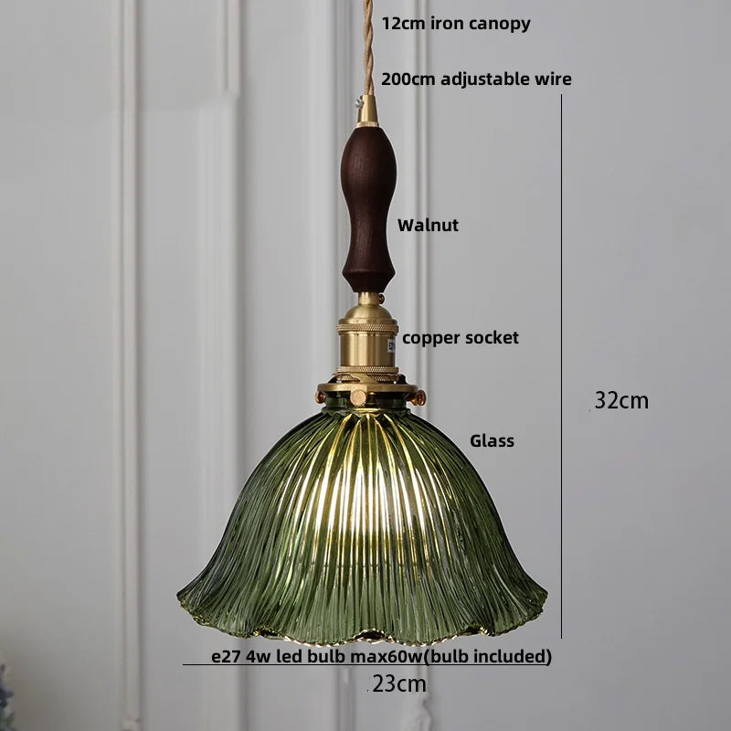 Helnys Adjustable LED Pendant Lights Ash Wood White Ceramic Nordic Hanging Lamp