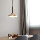 Helnys Copper Ceramic LED Pendant Lamp with Wood Handle