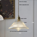 Helnys Walnut Wood LED Pendant Light Fixture with Adjustable Green Glass