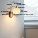 Helnys Vintage Brass Ceramic LED Wall Lamp with Pull Chain Switch