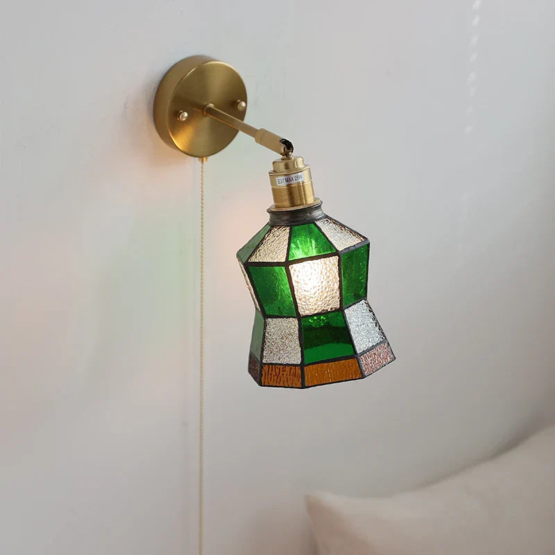 Helnys Glass LED Wall Sconce Switch Living Room Bedroom Kitchen Stair Light