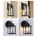Helnys Outdoor E27 Wall Lantern Sconce Black for Entryway Porch Patio Garage