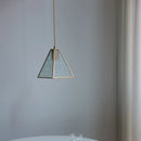 Helnys Adjustable LED Glass Pendant Lights Industrial Decor for Hallway & Restaurant