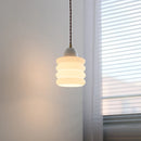 Helnys White Glass LED Pendant Lamp: Nordic Modern Hanging Lights for Home Decor