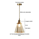 Helnys Amber Glass LED Pendant Lights for Dining and Living Room