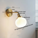 Helnys White Glass LED Wall Lights Nordic Modern Rotate Plug In Sconce Lamp