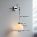Helnys Glass LED Wall Light Fixture Modern Nordic Design Adjustable Bedside Lamp