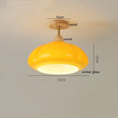 Helnys Glass LED Pendant Light 30W Vintage Wood Hanging Lamp