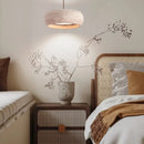 Helnys Yellow Travertine Round LED Pendant Lamp for Cafe Study Living Room