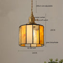 Helnys Vintage LED Pendant Lamp with Copper Socket & Glass Lampshade