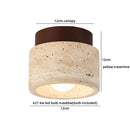 Helnys Yellow Stone Wood LED Ceiling Lamp Modern Nordic Living Room Fixtures