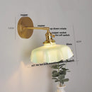 Helnys Copper Glass Wall Sconce LED Light Fixture Nordic Modern Stair Lamp