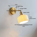 Helnys Pumpkin LED Wall Lamps Glass Nordic Modern Rotate Light