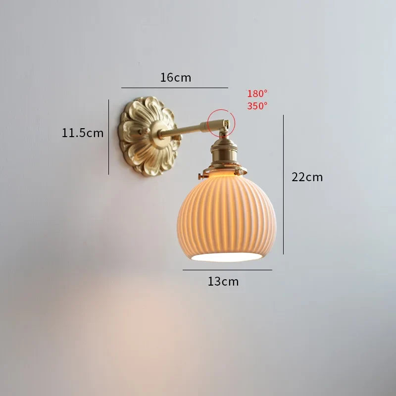 Helnys Ceramic LED Wall Lights Japan Modern Home Decor Sconce Murale
