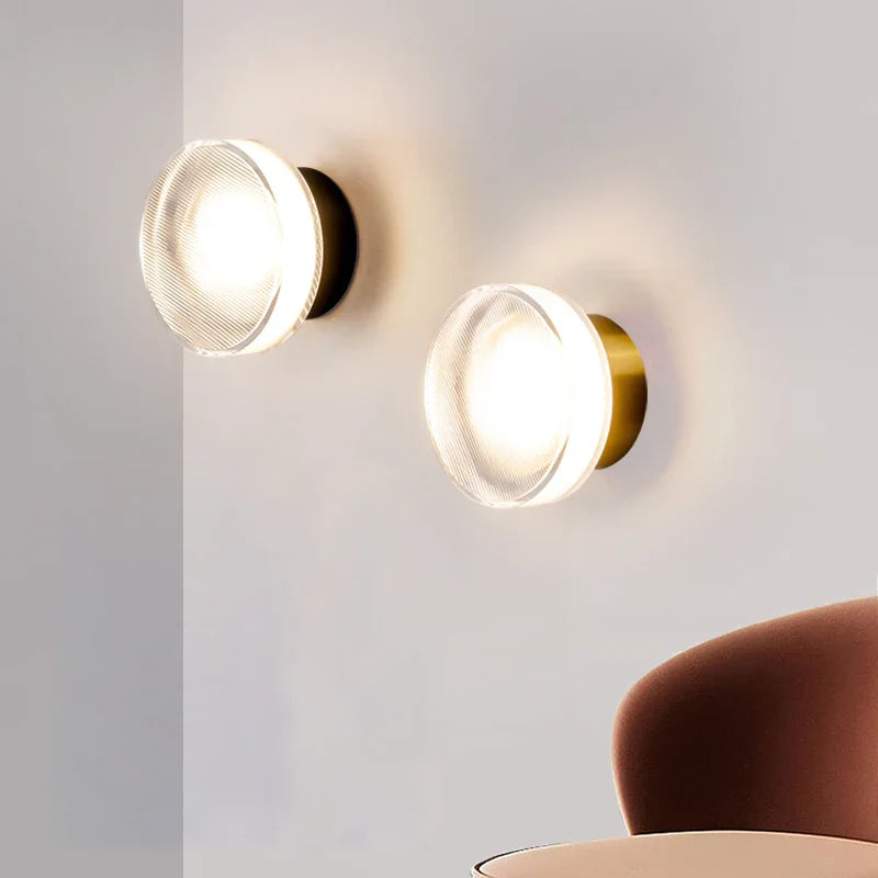Helnys Modern LED Wall Sconce Acrylic Stair Aisle Bedroom Living Room Lamp