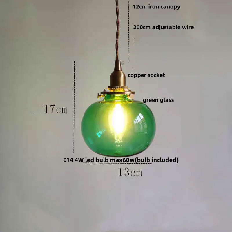 Helnys White Glass LED Pendant Lamp Modern Copper Socket Hanging Lights