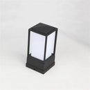 Helnys Outdoor Black Aluminum & White PC Shade Wall Lamp