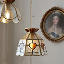 Helnys Flower Glass LED Pendant Lights for Porch Living Room, Nordic Modern Design