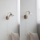 Helnys Nordic LED Flower Design Wall Light Glass Brass Living Room Bedside Lamp