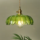Helnys Green Glass LED Pendant Lights - Modern Nordic Hanging Fixtures