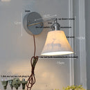 Helnys Modern Iron Ceramic LED Wall Lights with Pull Chain Switch