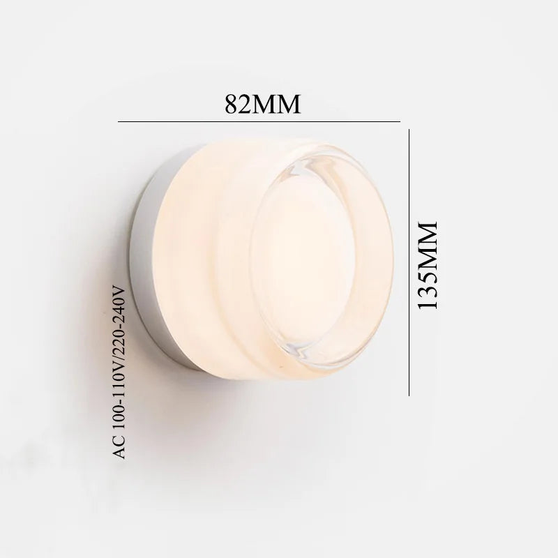 Helnys Modern LED Wall Sconce Acrylic Stair Aisle Bedroom Living Room Lamp