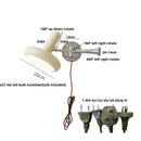 Helnys Rotatable Nordic LED Wall Sconce with Pull Chain Switch for Indoor Spaces