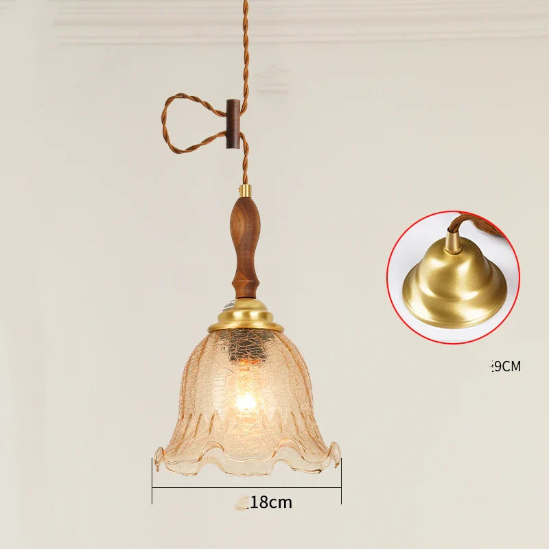 Helnys Nordic Glass LED Pendant Lamp for Coffee Bedroom Living Room