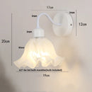 Helnys Glass Iron LED Wall Sconce Pull Chain Switch Stair Light Nordic Fixture