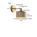 Helnys Modern Ash Wood LED Wall Lamp with Pull Chain Switch