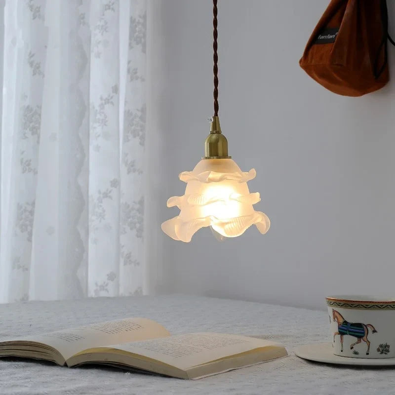 Helnys Glass LED Pendant Lamp Copper Socket Modern Nordic Hanging Light