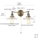 Helnys Industrial Vintage Bronze LED Wall Lamp, 2 Heads Clear Glass Stair Light