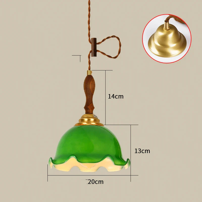 Helnys Nordic Glass LED Pendant Lamp for Coffee Bedroom Living Room