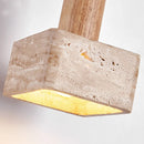 Helnys Nordic LED Pendant Lamp Adjustable Wood Hanging Light