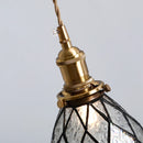 Helnys Modern Nordic Glass Copper LED Pendant Lights for Dining Room & Bedroom