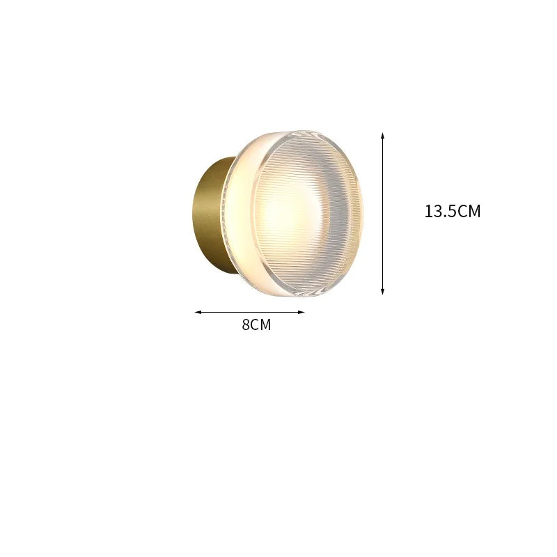 Helnys Modern LED Wall Sconce Acrylic Stair Aisle Bedroom Living Room Lamp