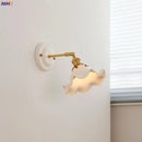 Helnys Modern LED Wall Lamp Ceramic Canopy Copper Arm Socket Indoor Light